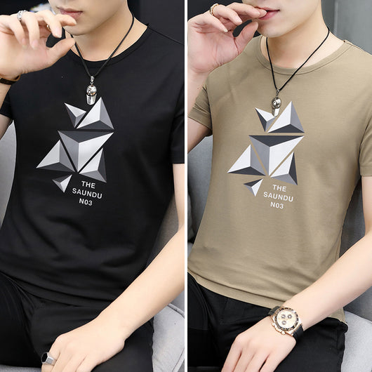 Camiseta Modal Hombre Manga Corta Estampada Ice Silk - Image 8