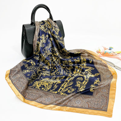 Pañuelo de Seda 90cm Primavera Otoño - Cuadrado Elegante - Image 62