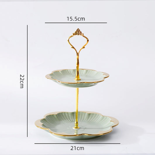 Plato de Frutas Multicapa de Cerámica Lujo Minimalista para Sala - Image 27