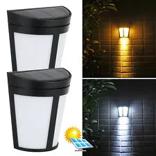 Lámpara Solar de Pared 6 LED - Luz Exterior Automática Resistente al Agua