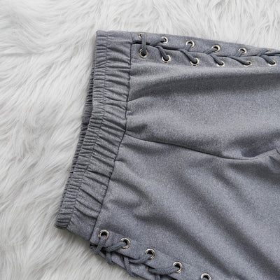 Pantalones Casuales Mujer con Ojales Laterales - Image 17