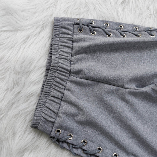 Pantalones Casuales Mujer con Ojales Laterales - Image 17