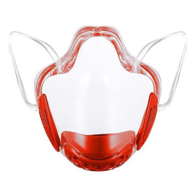 Transparent full face protective mask with blue chin guard and clear ear loops, designed for anti-splash and dust protection. - Image 10