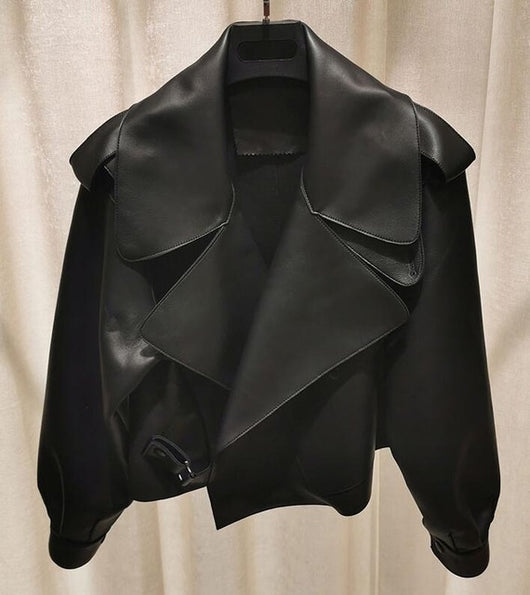 Chaqueta de Cuero para Mujer Estilo Retro Clásico - Image 20