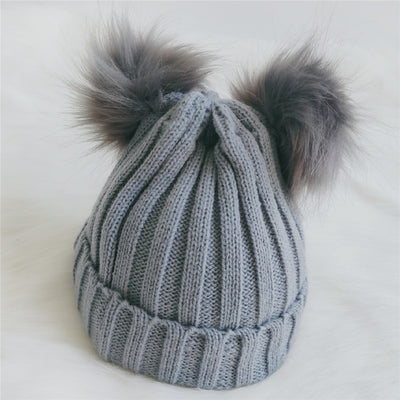 Gorro de Lana para Bebé con Doble Pompón - Image 11