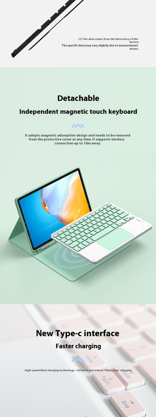 Teclado Bluetooth con Touchpad para Móvil y Tablet - Recargable Inalámbrico - Image 27