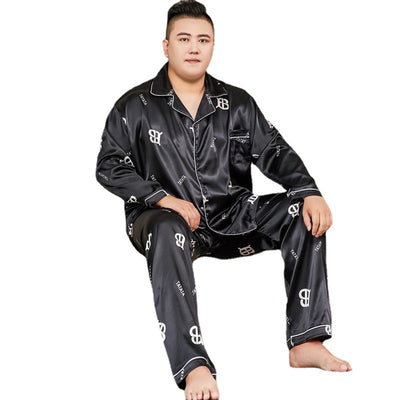 Pijama Hombre Talla Extra Seda Helada Corte Relajado - Image 3
