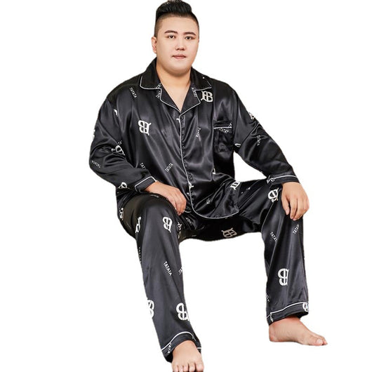 Pijama Hombre Talla Extra Seda Helada Corte Relajado - Image 3