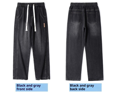 Pantalones Casuales Hombre Cintura Elástica Estilo Retro Americano - Image 13