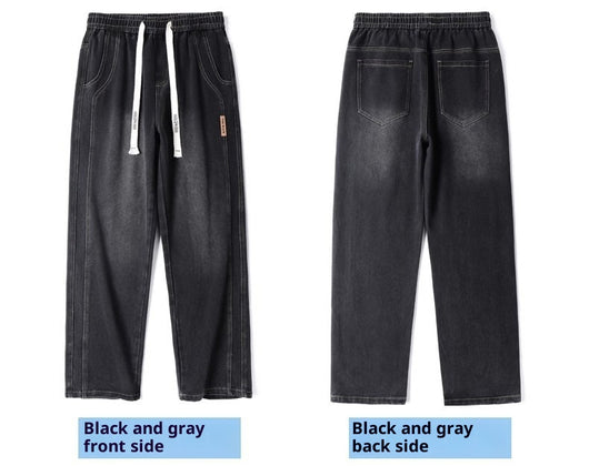 Pantalones Casuales Hombre Cintura Elástica Estilo Retro Americano - Image 13