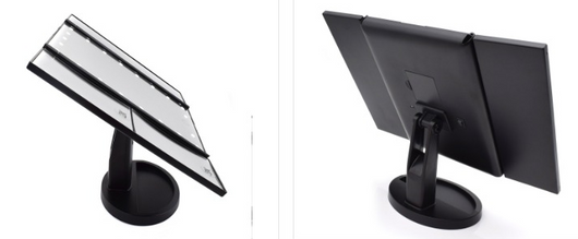 Espejo de Maquillaje Plegable Tri-Lateral con Luz LED Integrada - Image 3