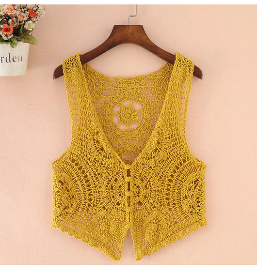 Chaleco de Encaje Calado para Mujer - Diseño Fresco y Elegante - Image 12