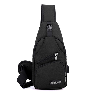 Bolsa de Pecho USB Carga Rápida - Mochila Deportiva Hombre Tela Impermeable - Image 6