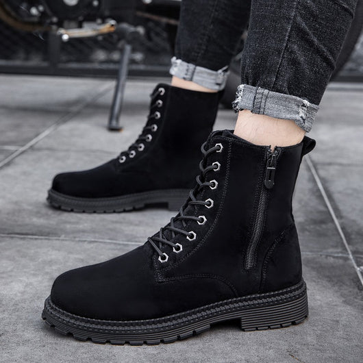 Botas Martin de Cuero para Hombre - Estilo Británico Otoñal - Image 13