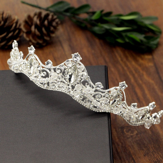 Diadema Nupcial Coreana Artesanal con Cuentas - Corona Nupcial - Image 2