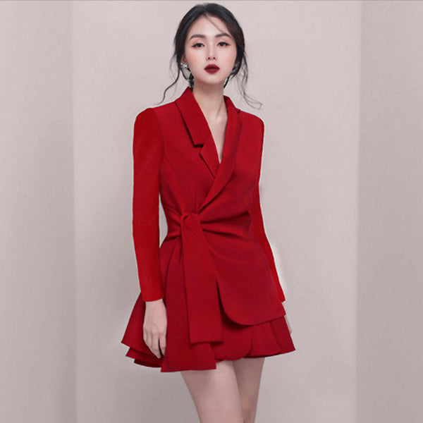 Colección Elegante Primavera-Otoño: Prendas Ajustadas Estilo Europeo para Mujer