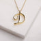 Words love necklace Golden D