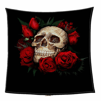Manta Tapiz Calavera Ultra Suave - Multiusos para Playa, Sofá y Decoración