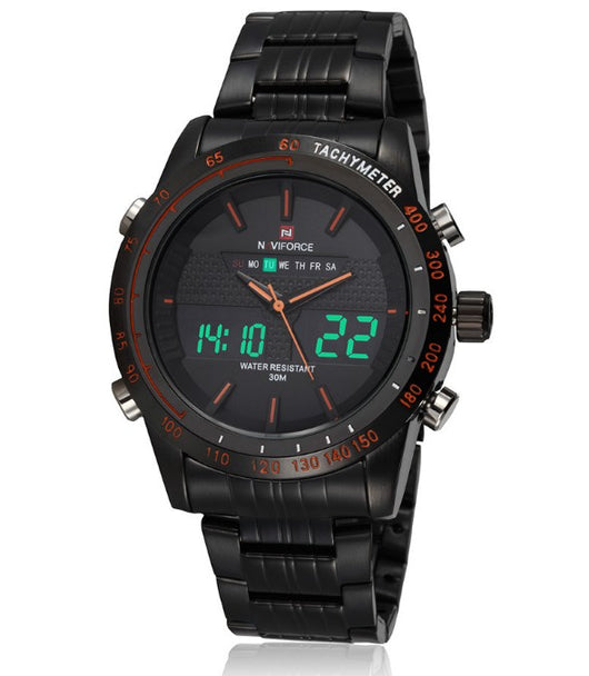 Reloj Deportivo Sumergible para Hombre con Banda de Acero - Image 4