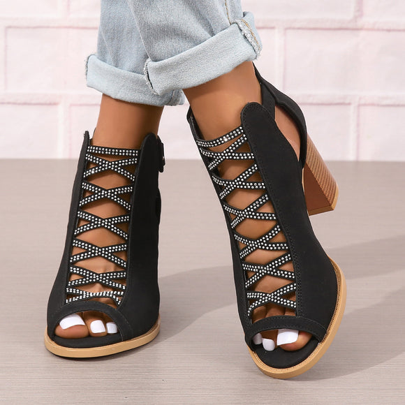 Sandalias de Tacón Grueso para Mujer Talla Grande - Comodidad y Estilo