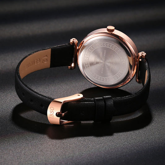 Reloj de Cuarzo Impermeable para Estudiantes - Diseño Minimalista en Cuero - Image 2