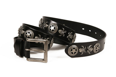 Cinturón de Cuero Unisex con Remaches - Estilo Versátil para Hombre y Mujer - Image 9
