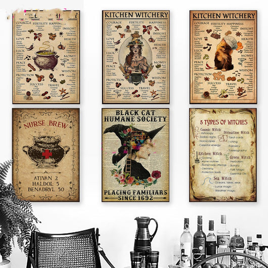 Póster de Brujería Witchcraft Nórdico con Magia Divertida - Image 21