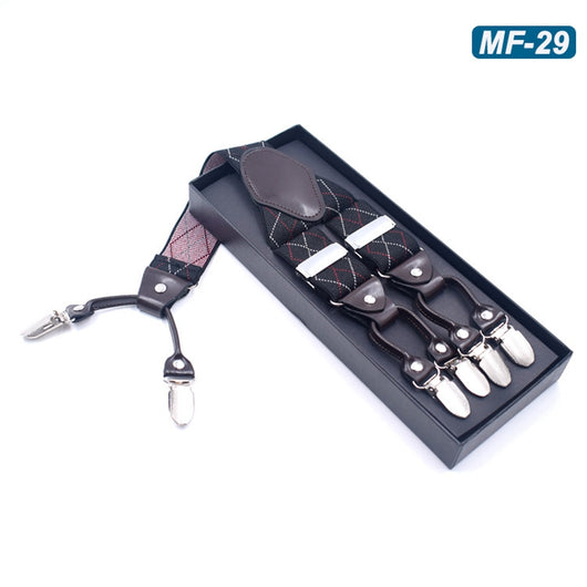 Tirantes Elásticos Multicolor con 6 Clips para Hombre - Image 23