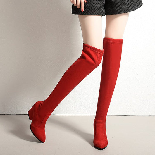 Botas de Invierno con Tacón Grueso y Caña Alta - Image 3