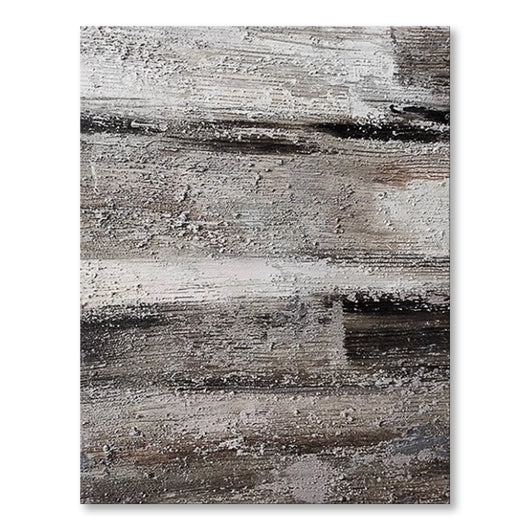 Cuadro Abstracto Minimalista en Gris - Pintura al Óleo Texturizada sin Marco - Image 4