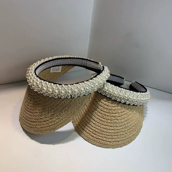 Sombrero de Paja Pearl Sun - Diseño Semiabierto