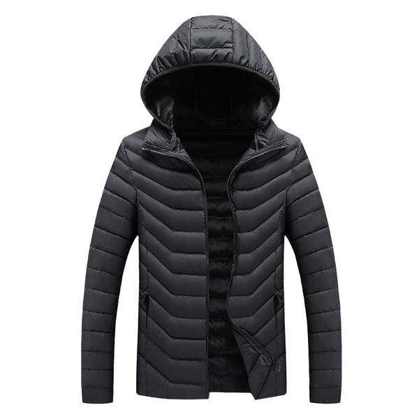 Chaqueta de Invierno Acolchada para Hombre - Corte Slim con Capucha