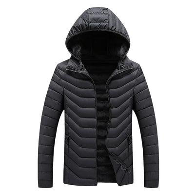 Chaqueta de Invierno Acolchada para Hombre - Corte Slim con Capucha - Image 2