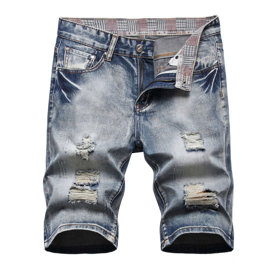 Shorts de Verano para Hombre Slim Fit con Detalles Rotos Estilo Vintage - Image 10