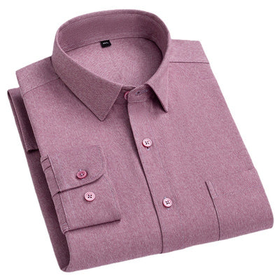 Camisa Ejecutiva Manga Larga Color Sólido con Bolsillo - Image 4