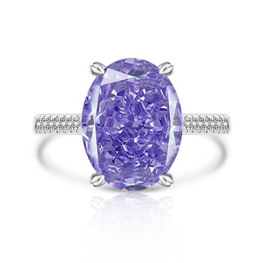 Anillo Versátil de Diamante Hielo Floral en Carbono Alto para Mujer - Image 44