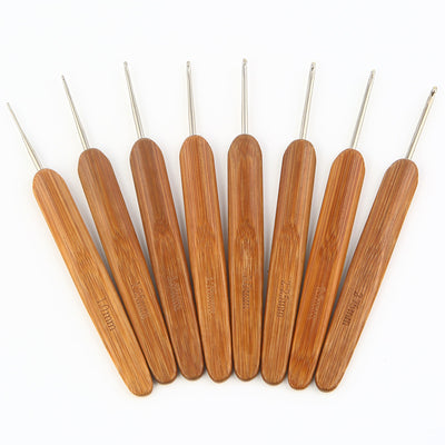Herramienta de Ganchillo de Bambú Carbonizado para Tejido Manual DIY - Image 11