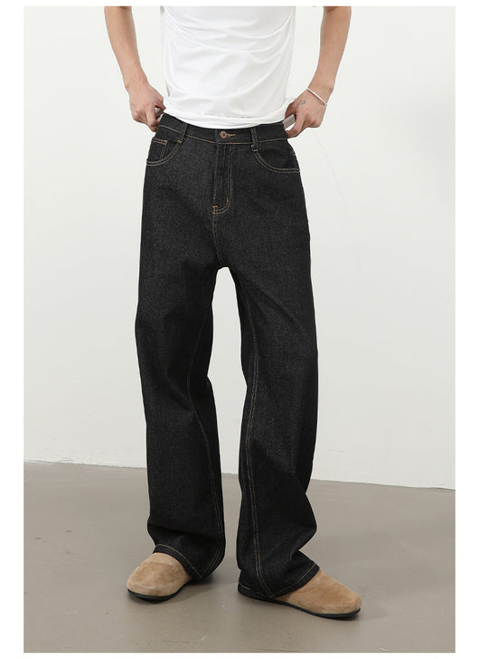 Jeans Retro Holgados con Cintura Elástica Estilo Coreano para Hombre - Image 24