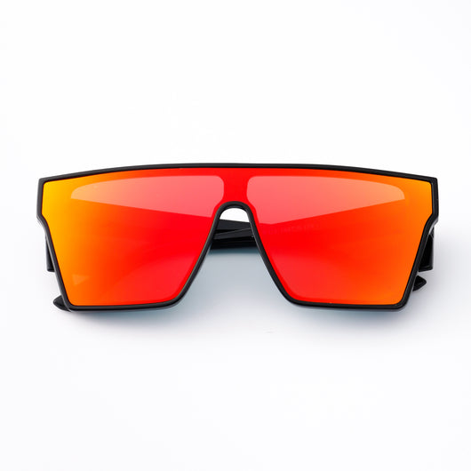 Black frame sports cycling sunglasses with vibrant purple polarized shield lenses, ideal for biking and outdoor activities. - Image 19