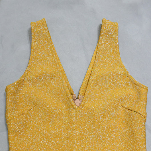 Jumpsuit de Fiesta Dorado con Flecos y Brillo - Image 5