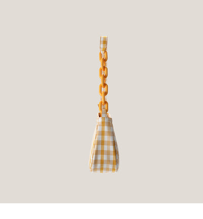 Bolso Baguette de Cuero con Cadena Lattice - Image 3