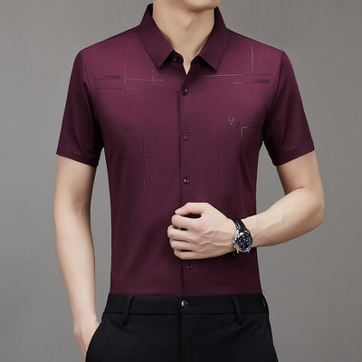 Camisa Ejecutiva de Manga Corta sin Costuras - Comodidad Profesional - Image 3