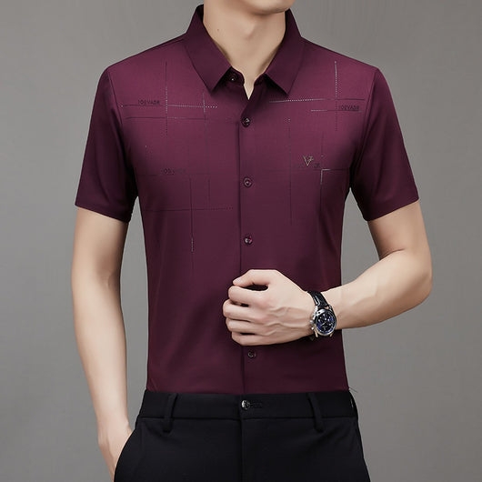Camisa Ejecutiva de Manga Corta sin Costuras - Comodidad Profesional - Image 3