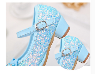 Zapatos de Tacón Alto Infantil con Moño y Cristales - Image 4