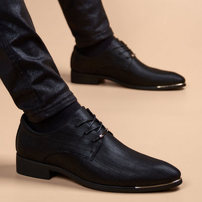 Zapatos de Cuero Formales con Punta Puntiaguda - Estilo Británico Ejecutivo - Image 9