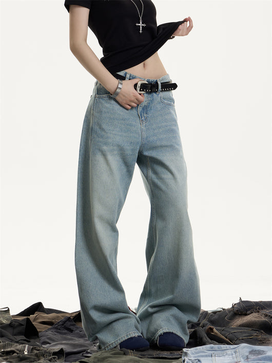 Jeans Rectos Holgados Vintage Desgastado para Mujer - Image 18