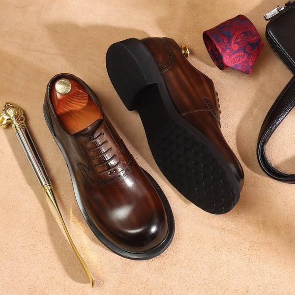 Zapatos Oxford de Cuero Premium para Hombre - Comodidad y Elegancia Ejecutiva