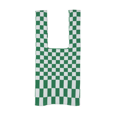 Bolso de Mano Tejido con Diseño a Cuadros - Image 12