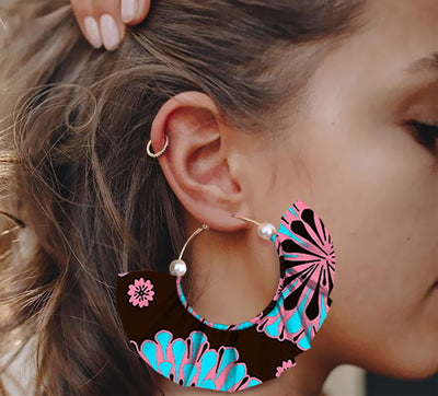 Aretes Artesanales Estampados de Diseño Exagerado - Image 31