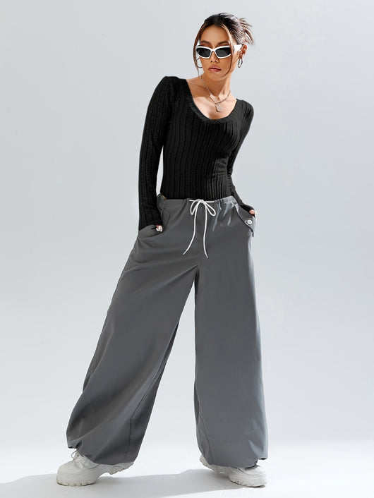 Jumpsuit Elegante de Cuello en V Profundo con Control de Cintura para Mujer - Image 12